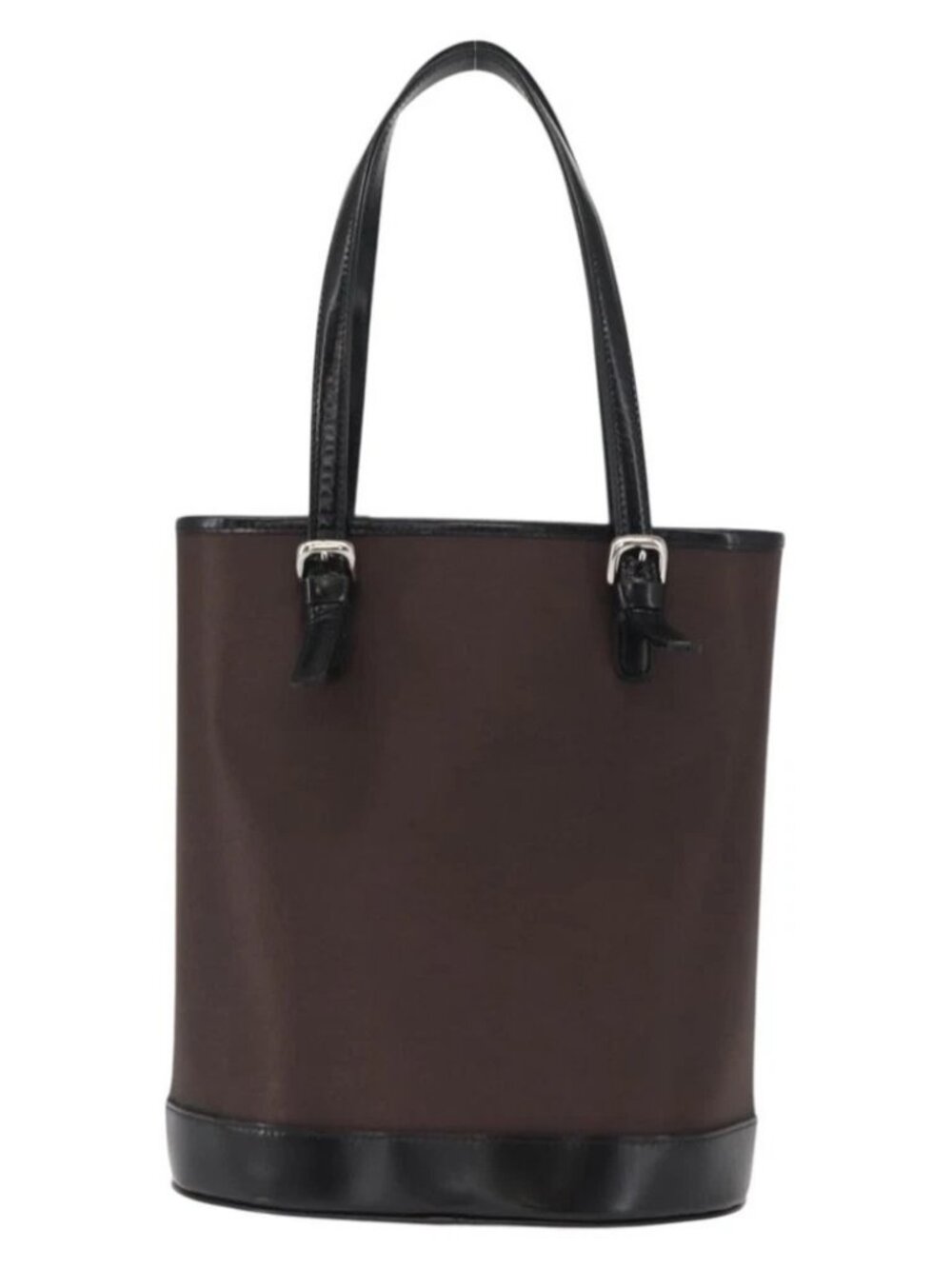 Burberrys Blue Label Tote Bag Nylon Brown Silver Auth - Picture 3 of 15